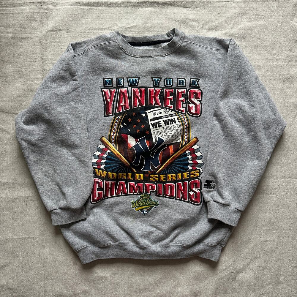 Vintage Starter NY Yankees Youth XL/Womens Small Sweatshirt 1996 World Series